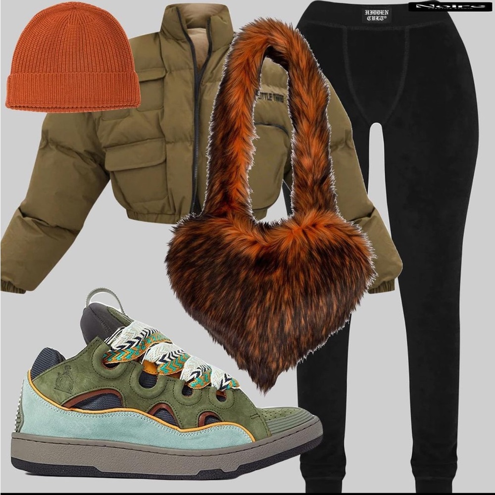 Orange Nayr Heart Bag